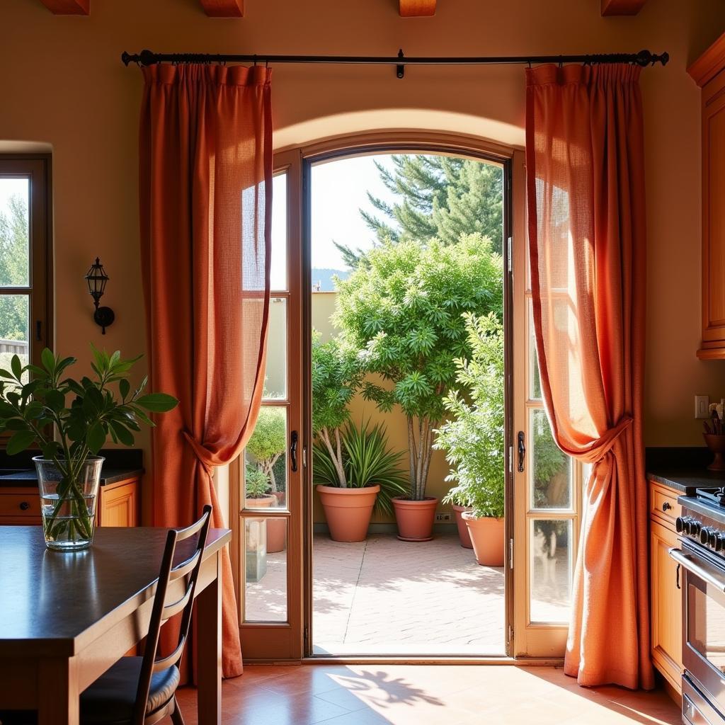 Rustic Spanish Kitchen Curtains