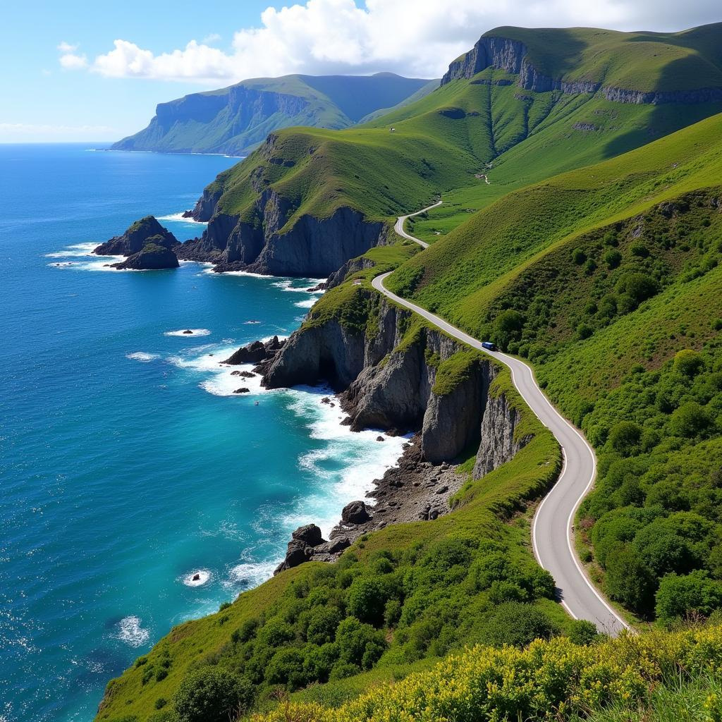 Winding Coastal Road along Ruta Cabo Home