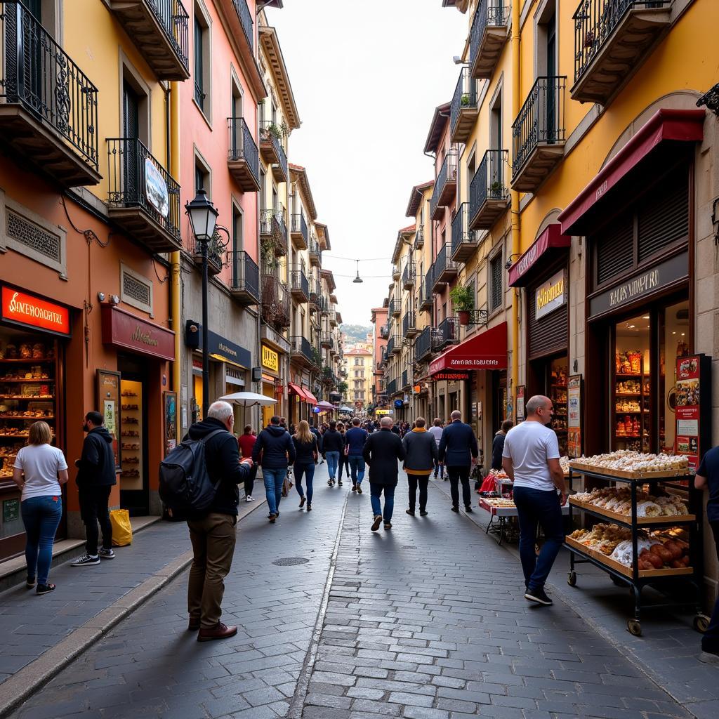 Vibrant Street Scene in Sant Joan