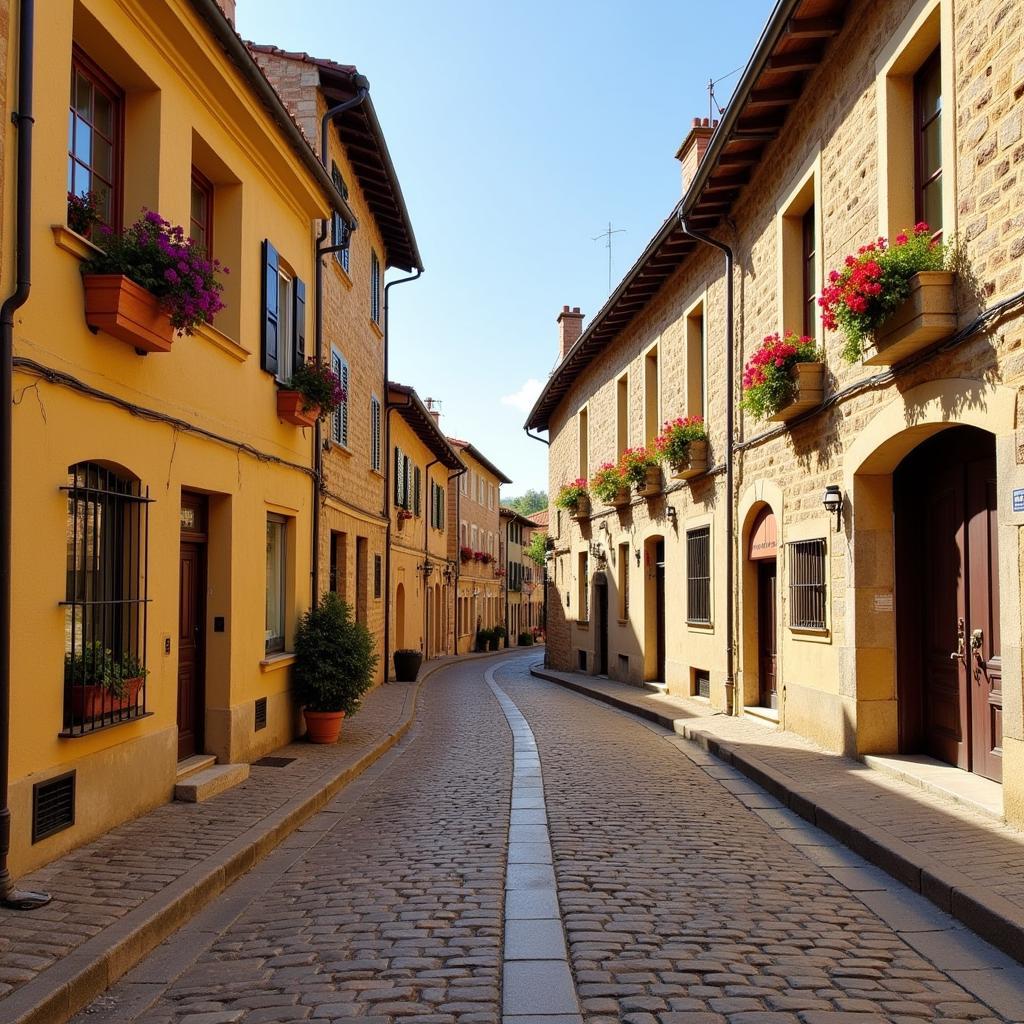 Cobblestone street in Santillana del Mar