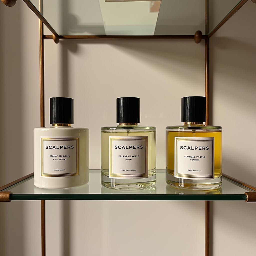 Elegant Collection of Scalpers Home Fragrances on a Stylish Shelf