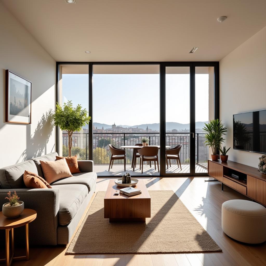 Modern Living Room in Seville Apartment