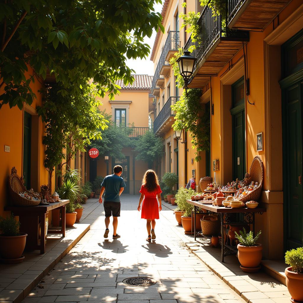 Charming hidden plaza in Seville