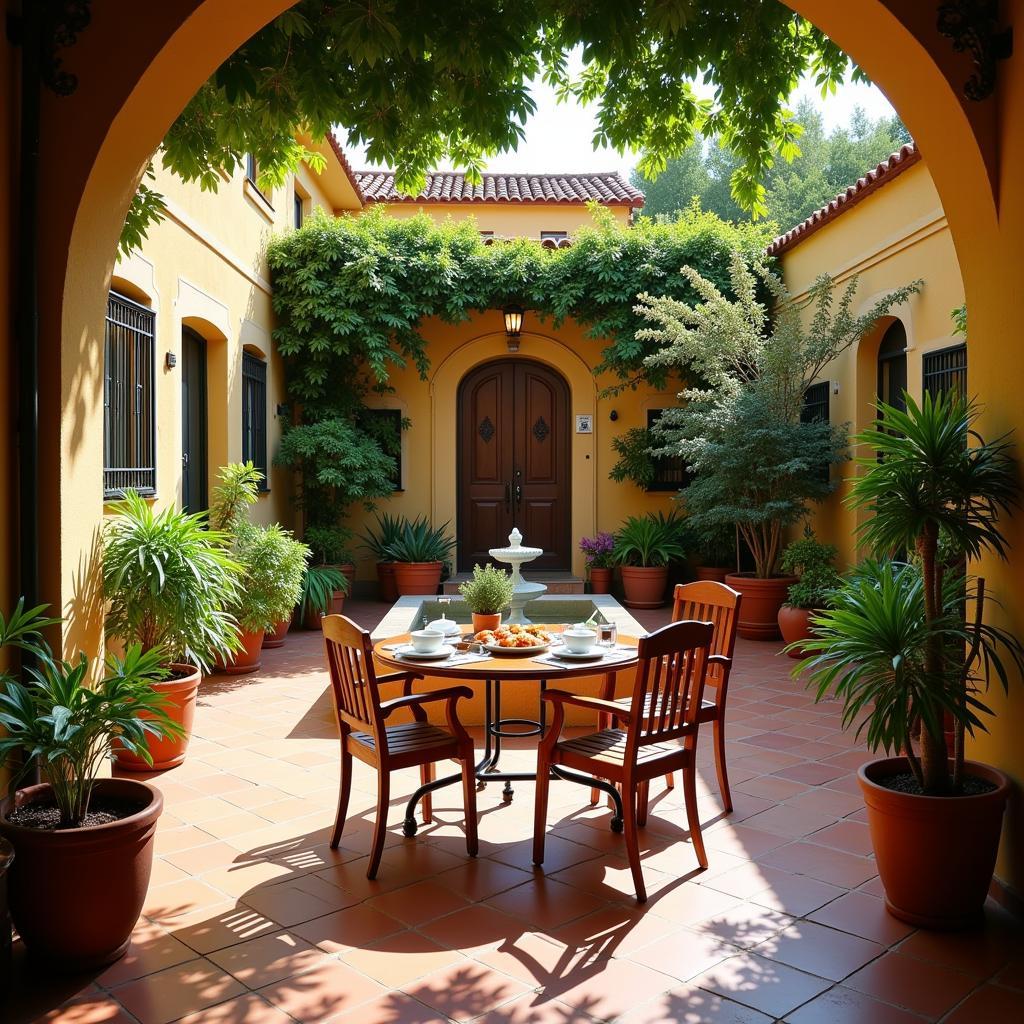 Tranquil Seville Home Courtyard