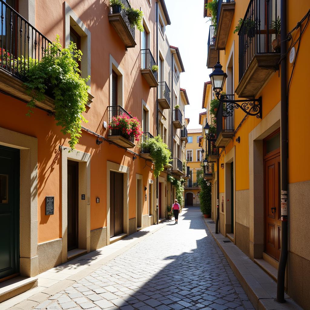 Cobblestone streets of Sitges