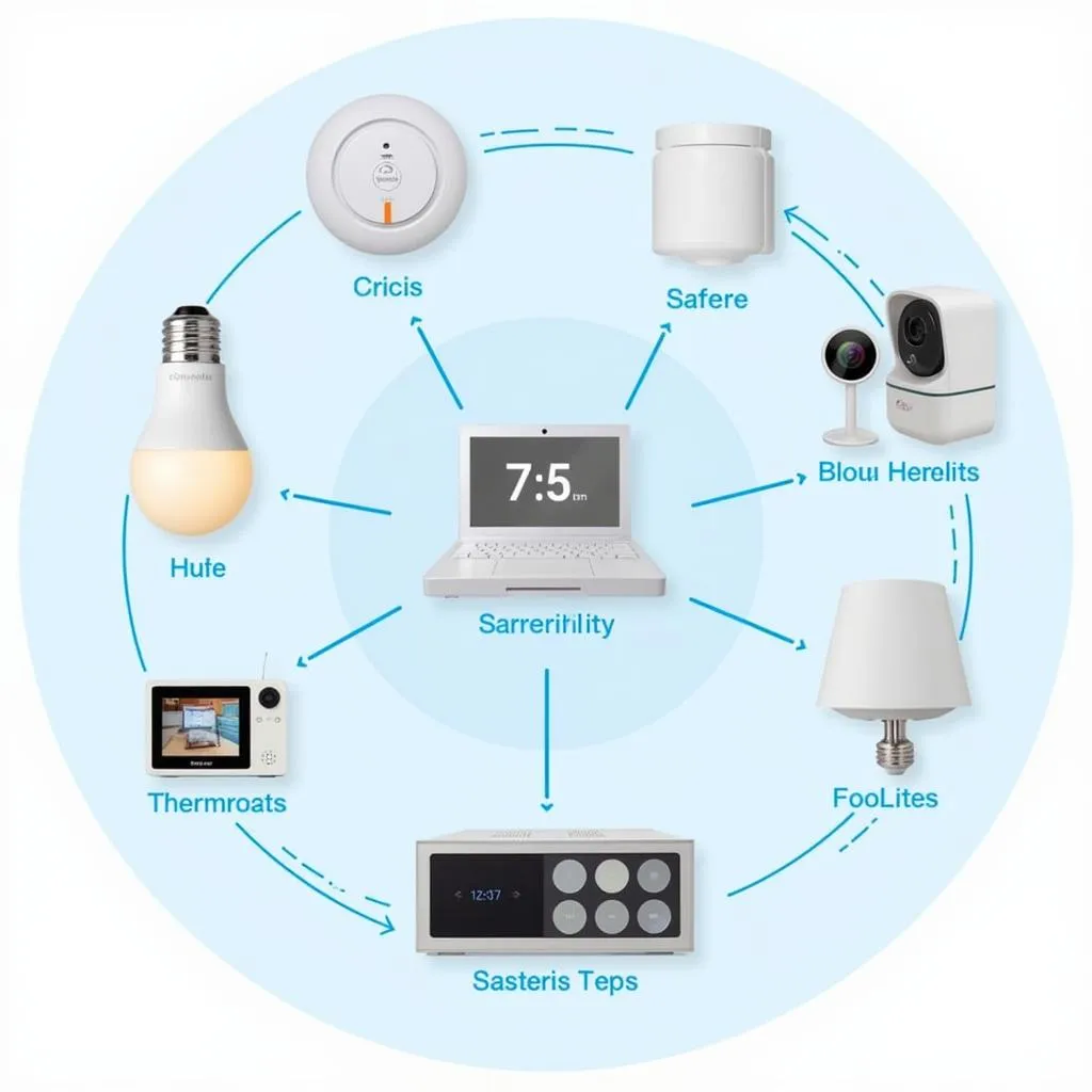 Smart Home Devices Connected in an Ecosystem