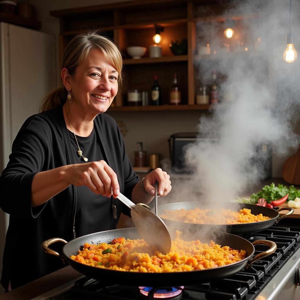 Sofia Preparing Paella