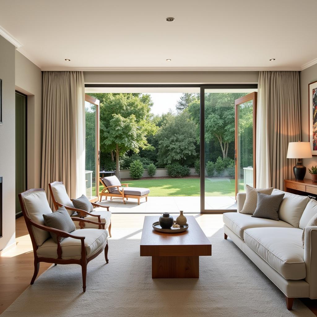 Spacious living room in a Sotogrande home