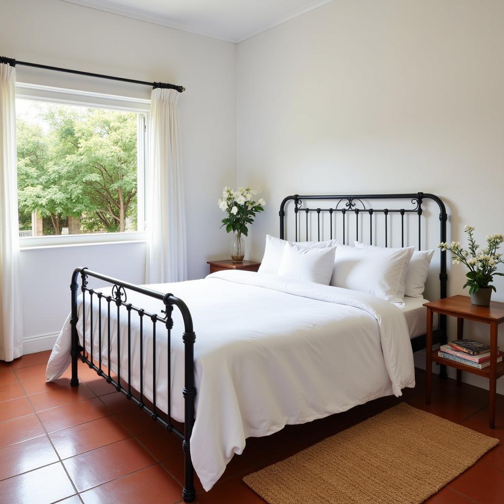 Serene Spanish bedroom with calming colors