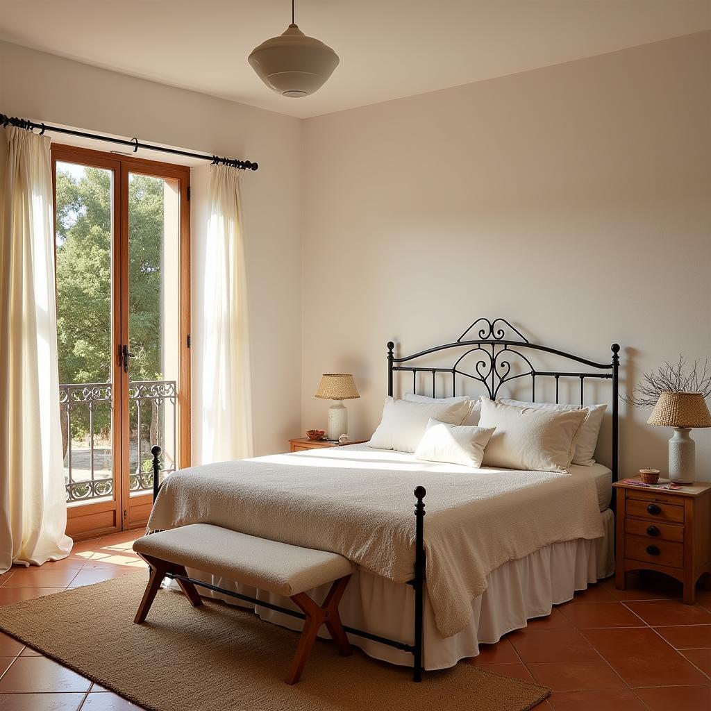 A Serene Spanish Bedroom with Zara Home Colcha