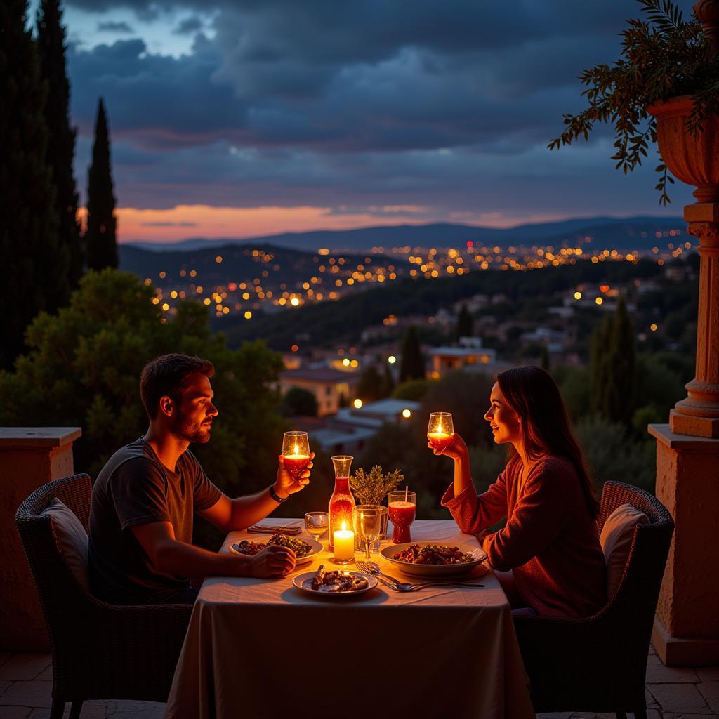 Relaxing Evening on a Spanish Bel Air Home Terrace