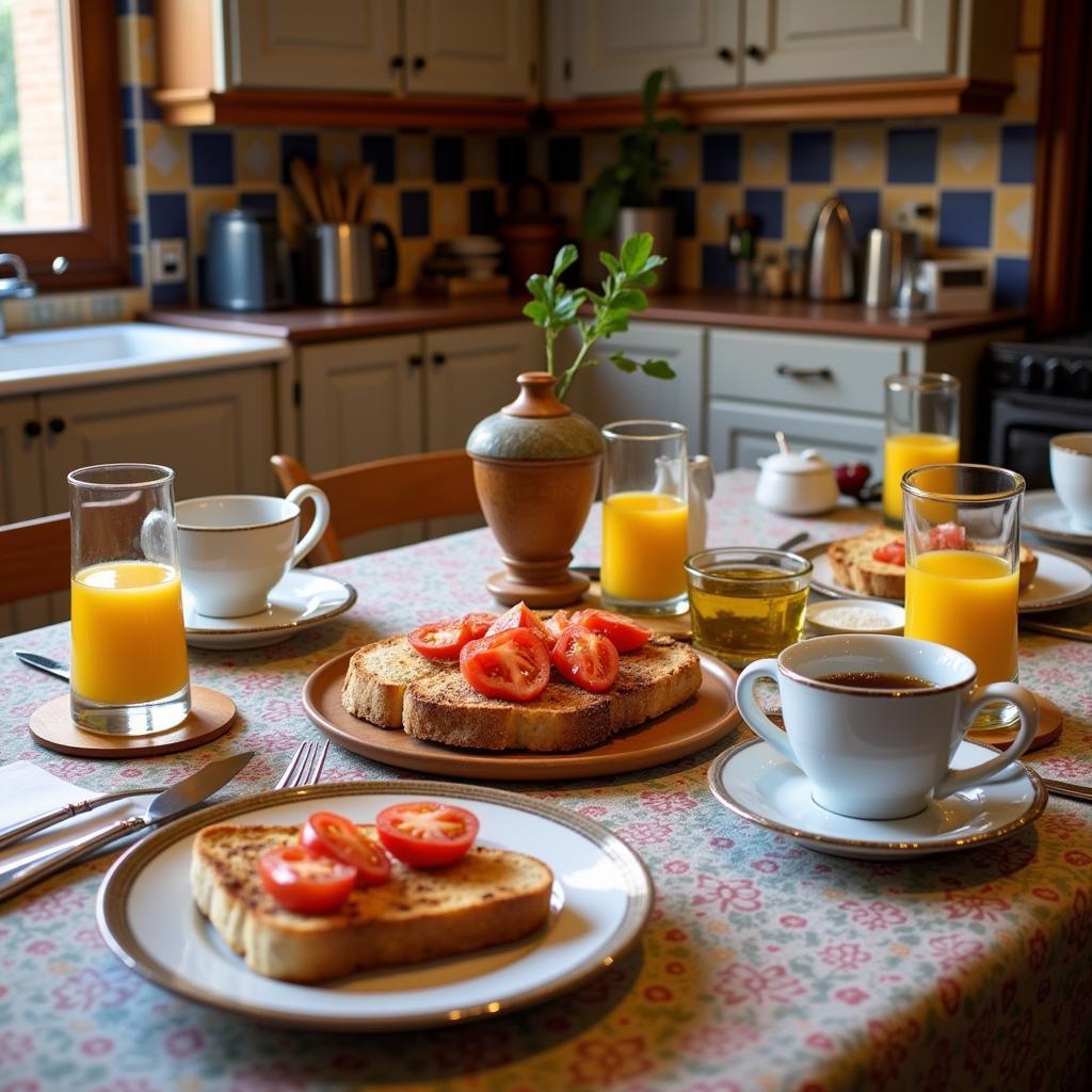 Traditional Spanish Breakfast