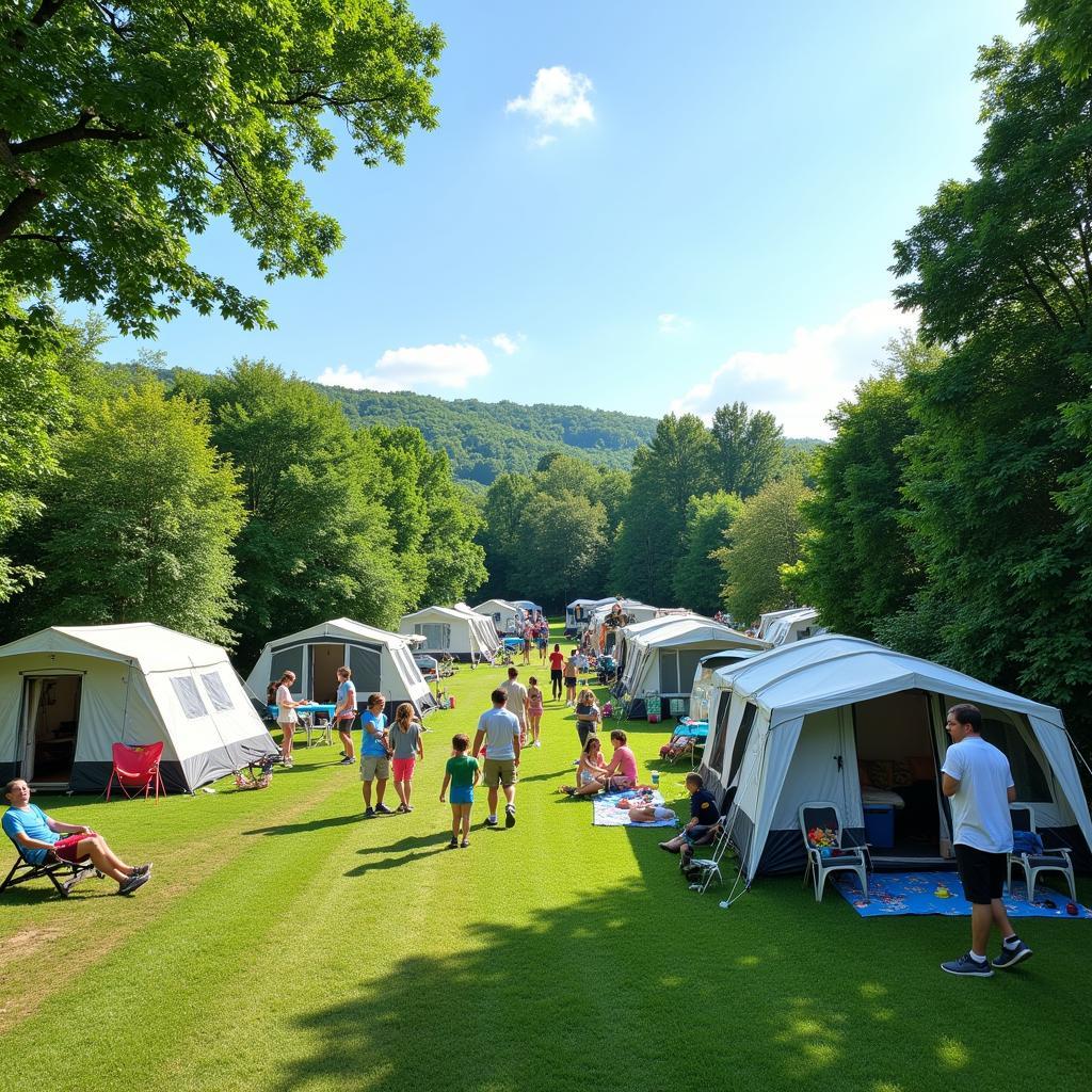 Vibrant Spanish Campsite