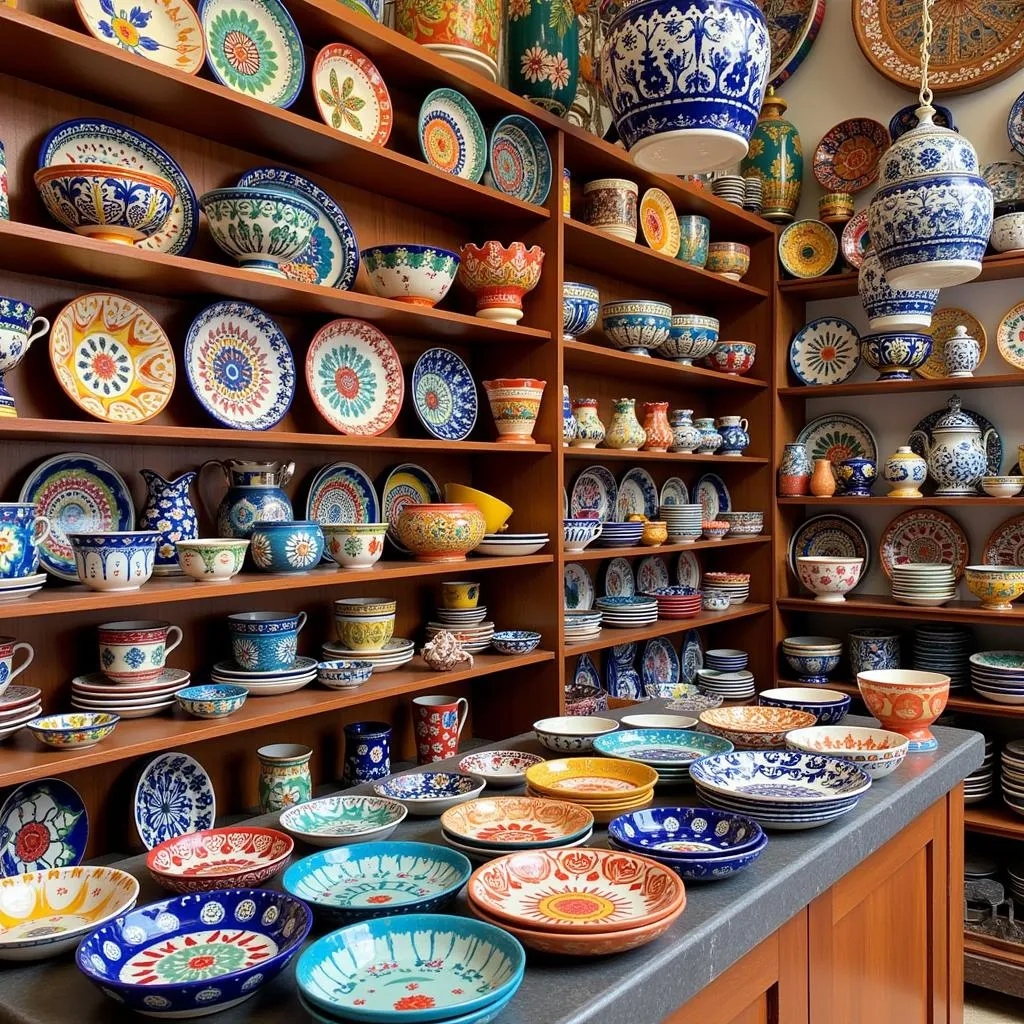 Traditional Spanish ceramics shop