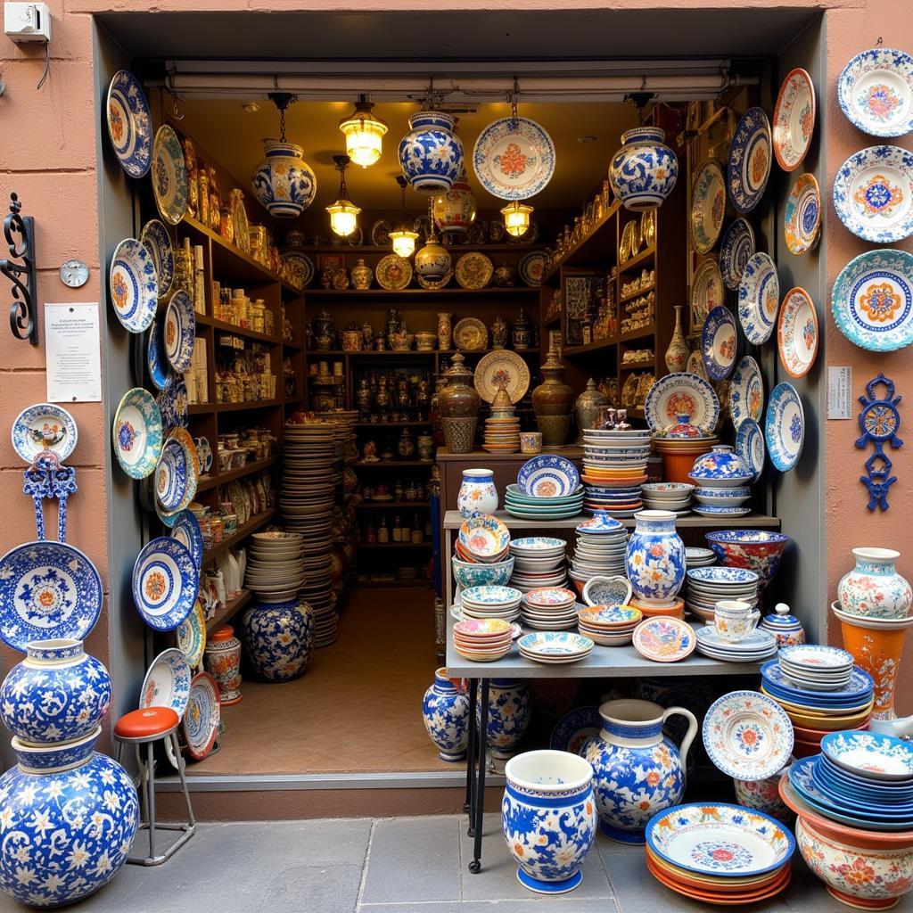 Colorful Spanish Ceramics Shop