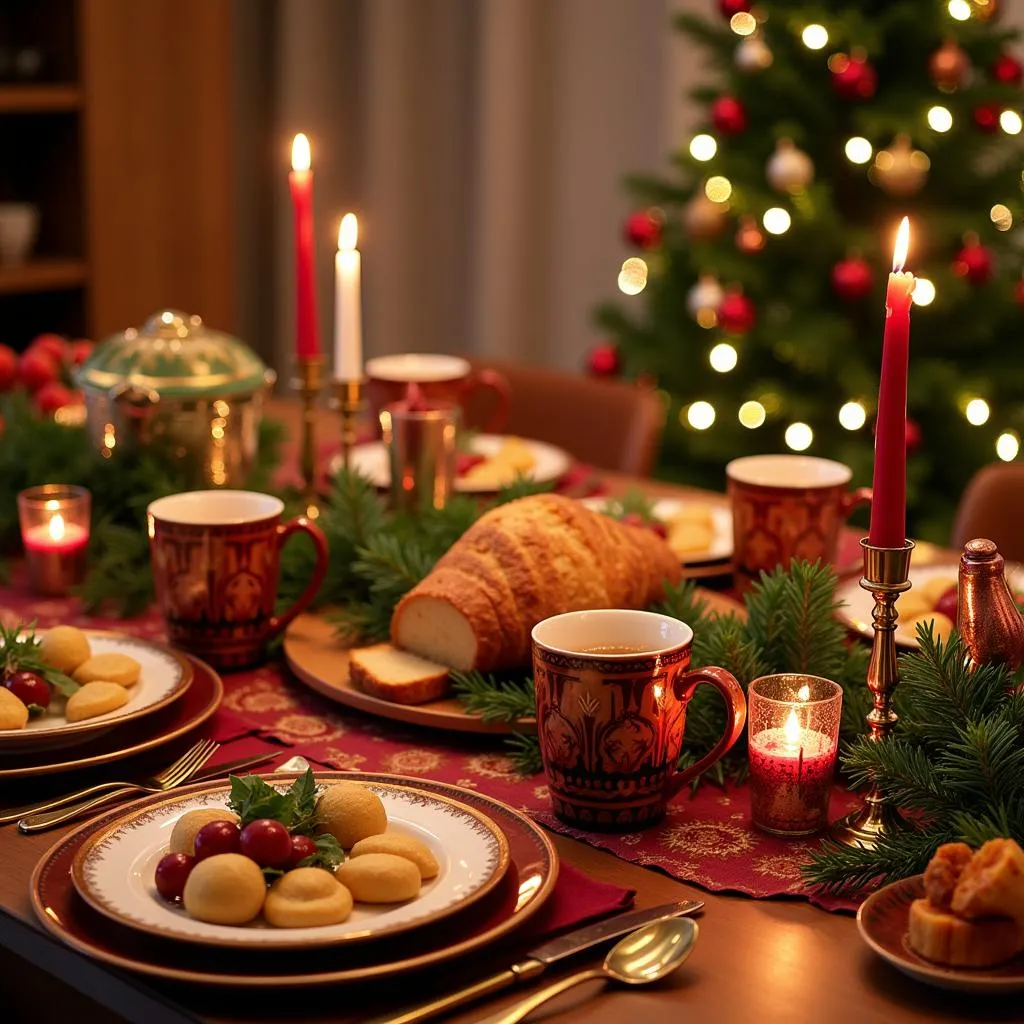 Christmas Table Setting with Zara Home Taza Navidad