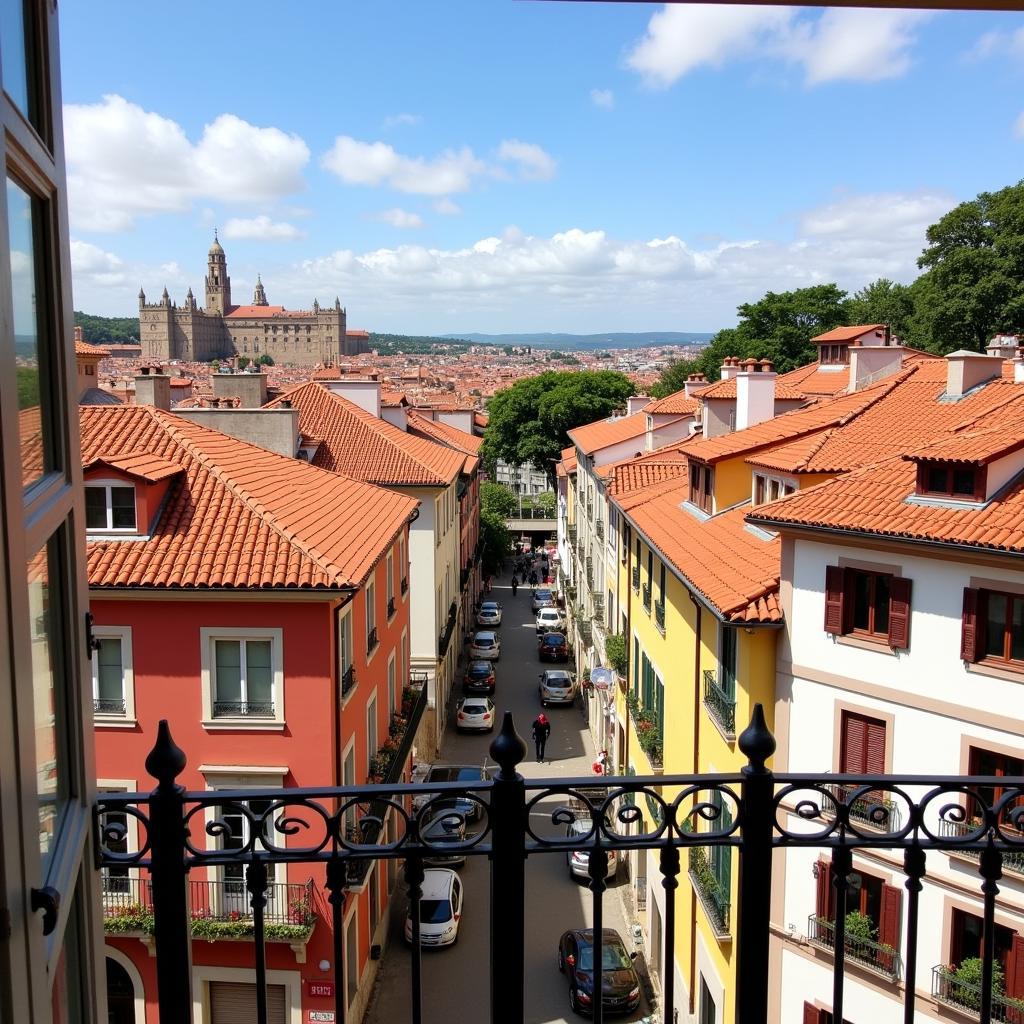 Enjoying panoramic views from a Spanish homestay