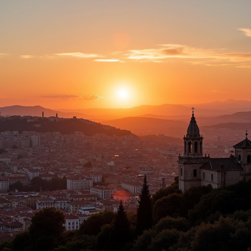 Panoramic view of a Spanish city