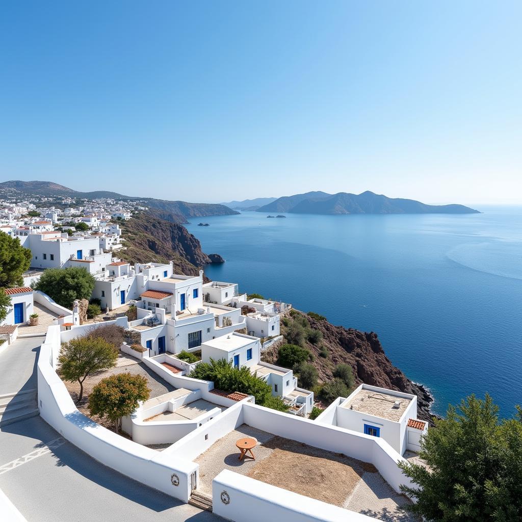 Picturesque view of a Spanish coastal town