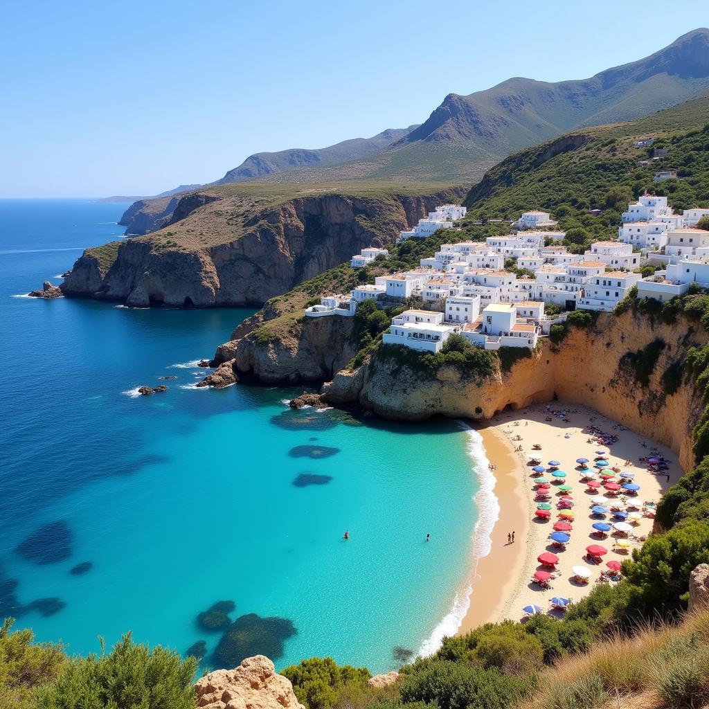 Scenic view of the Spanish coastline