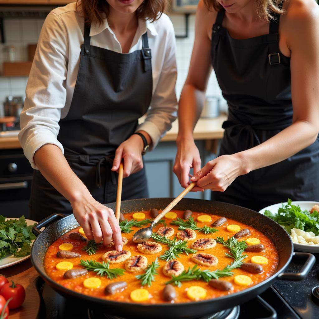 Learning to Make Paella in a Spanish Home