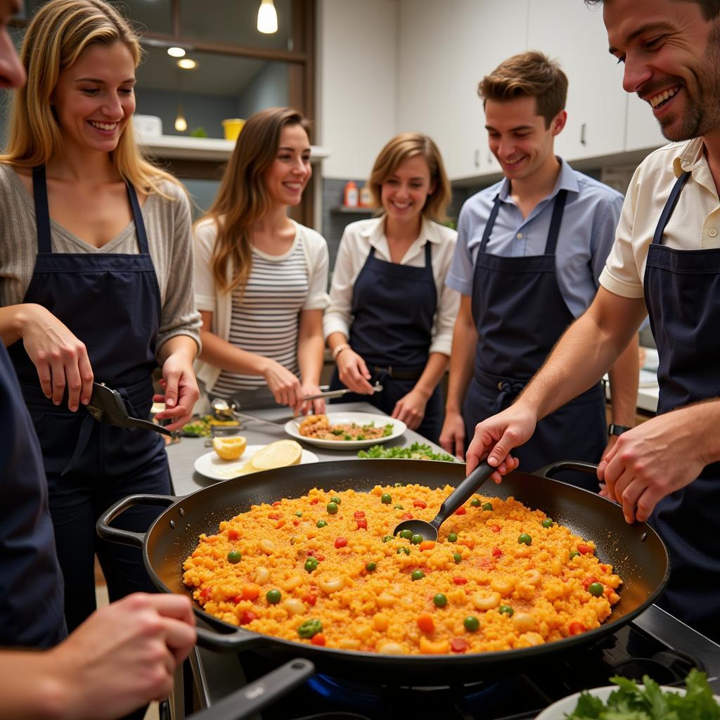 A group enjoying a cooking class in a Baraka Aedas Home