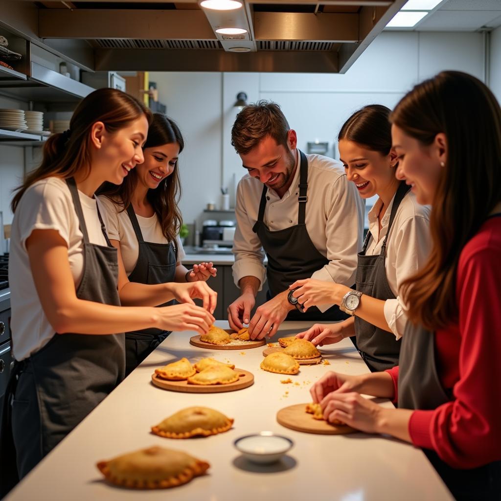 Learning to Make Empanadas in a Spanish Cooking Class