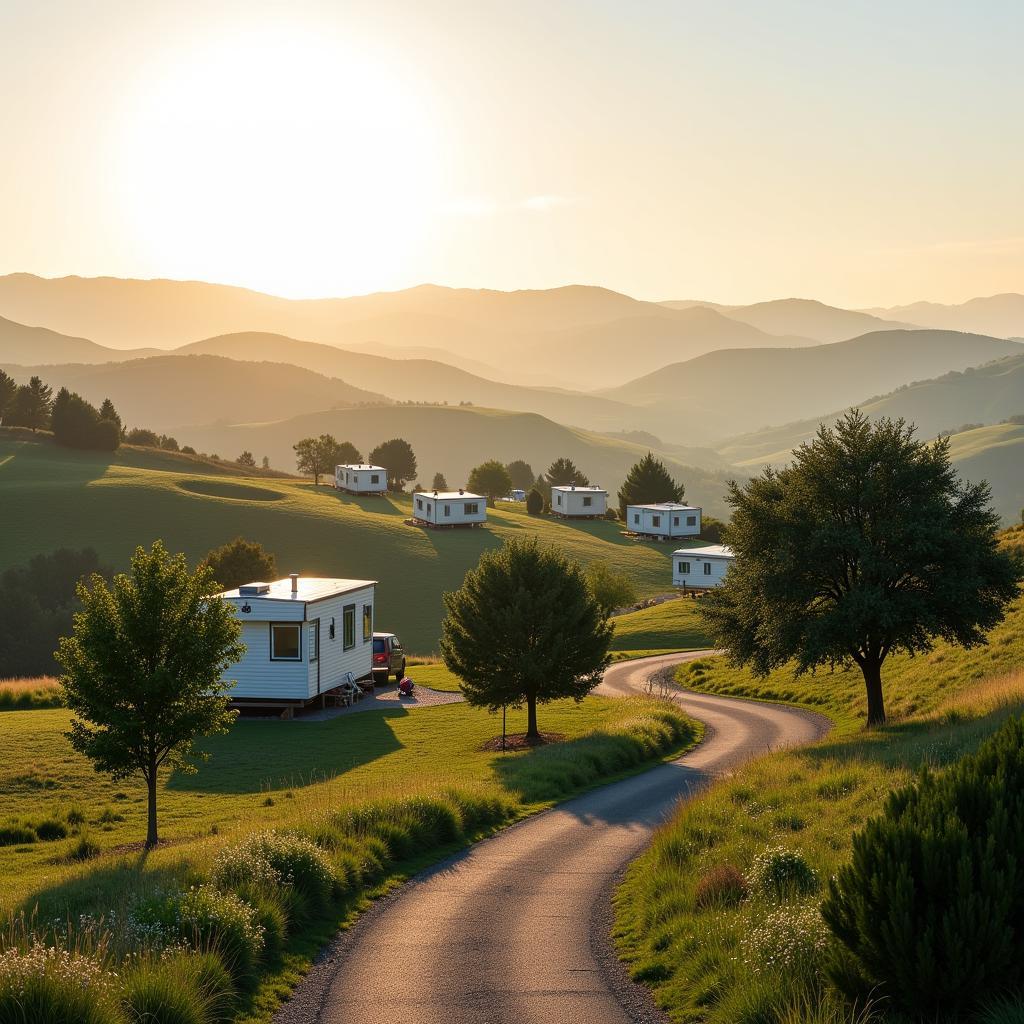 Tranquil Mobile Home Park in the Spanish Countryside