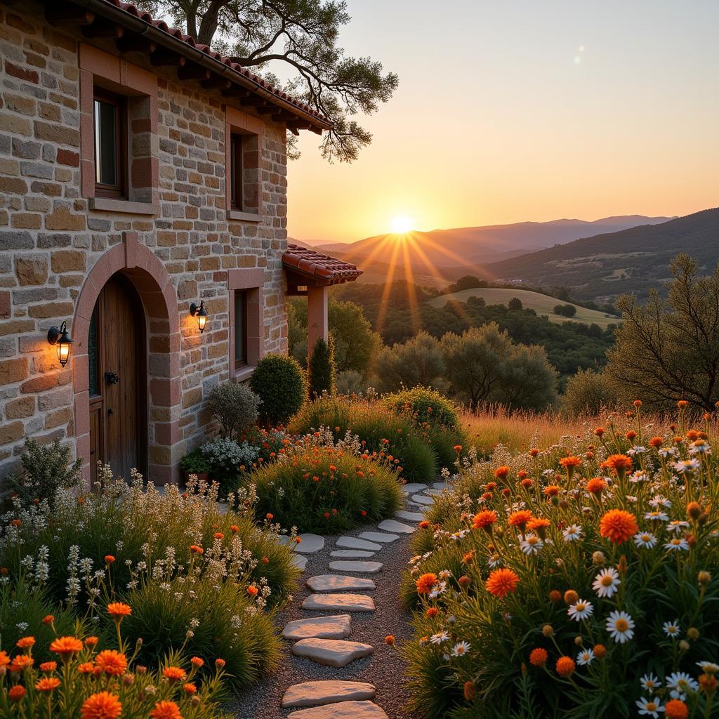 Rustic nature home nestled in the Spanish countryside