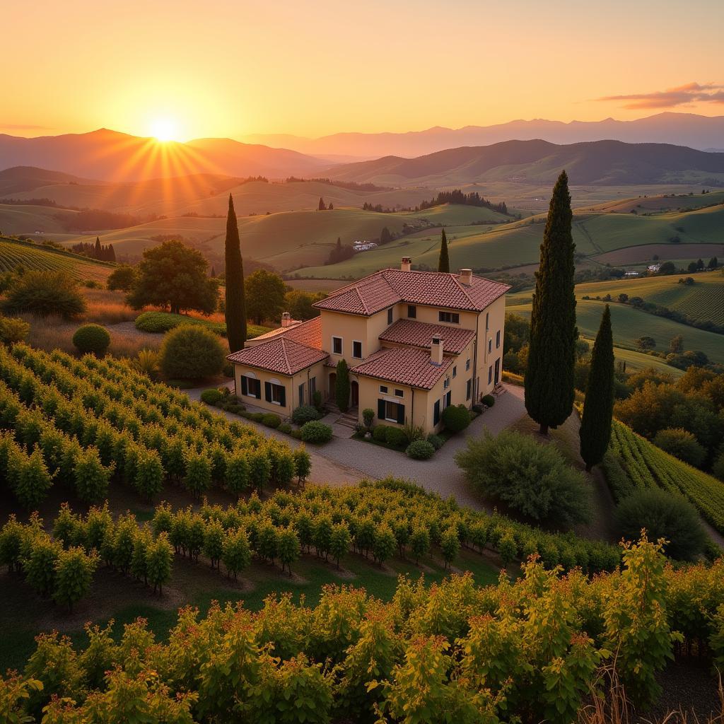 Picturesque Spanish villa nestled in the countryside