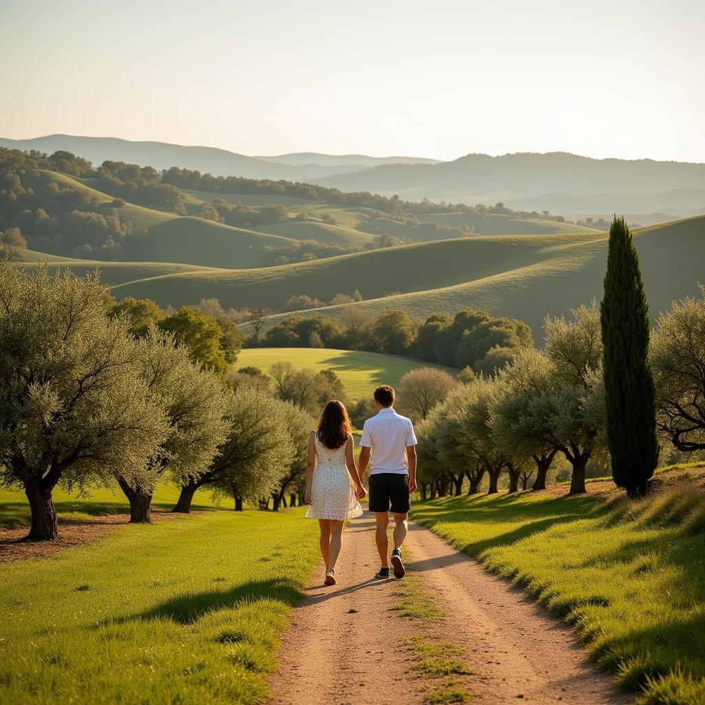 Tranquil Walk in the Spanish Countryside