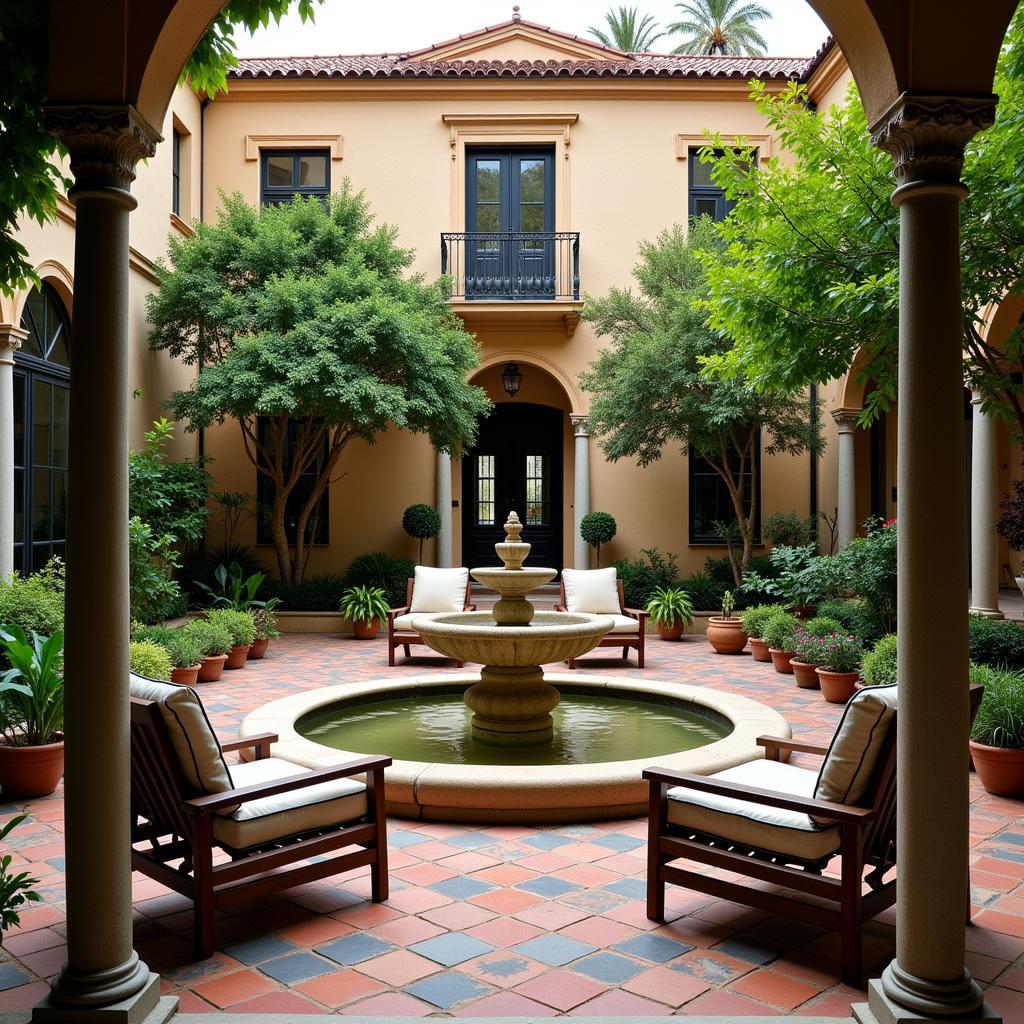 Tranquil Spanish Courtyard