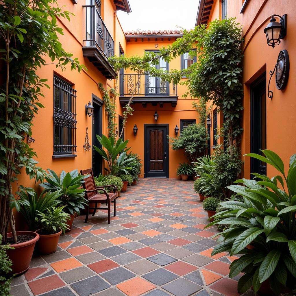 Tranquil Spanish Courtyard