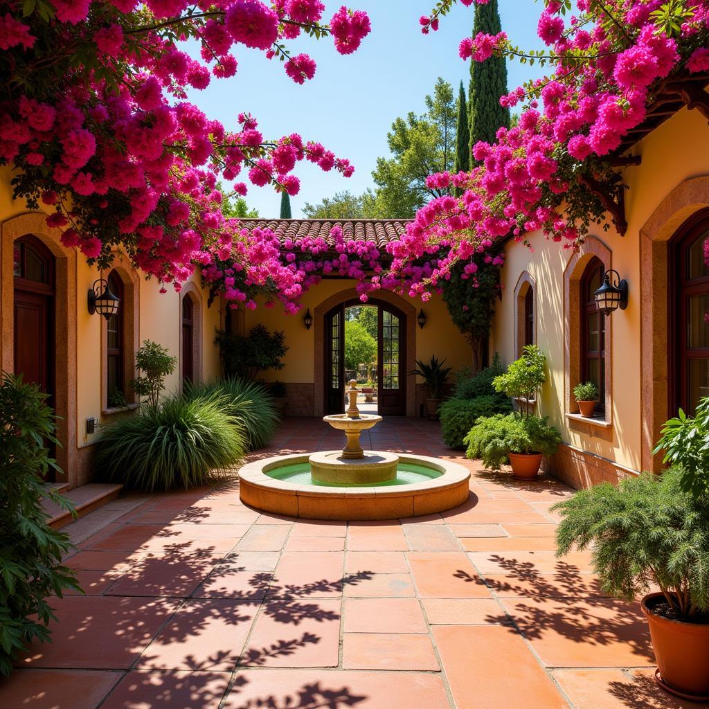 Tranquil Spanish Courtyard