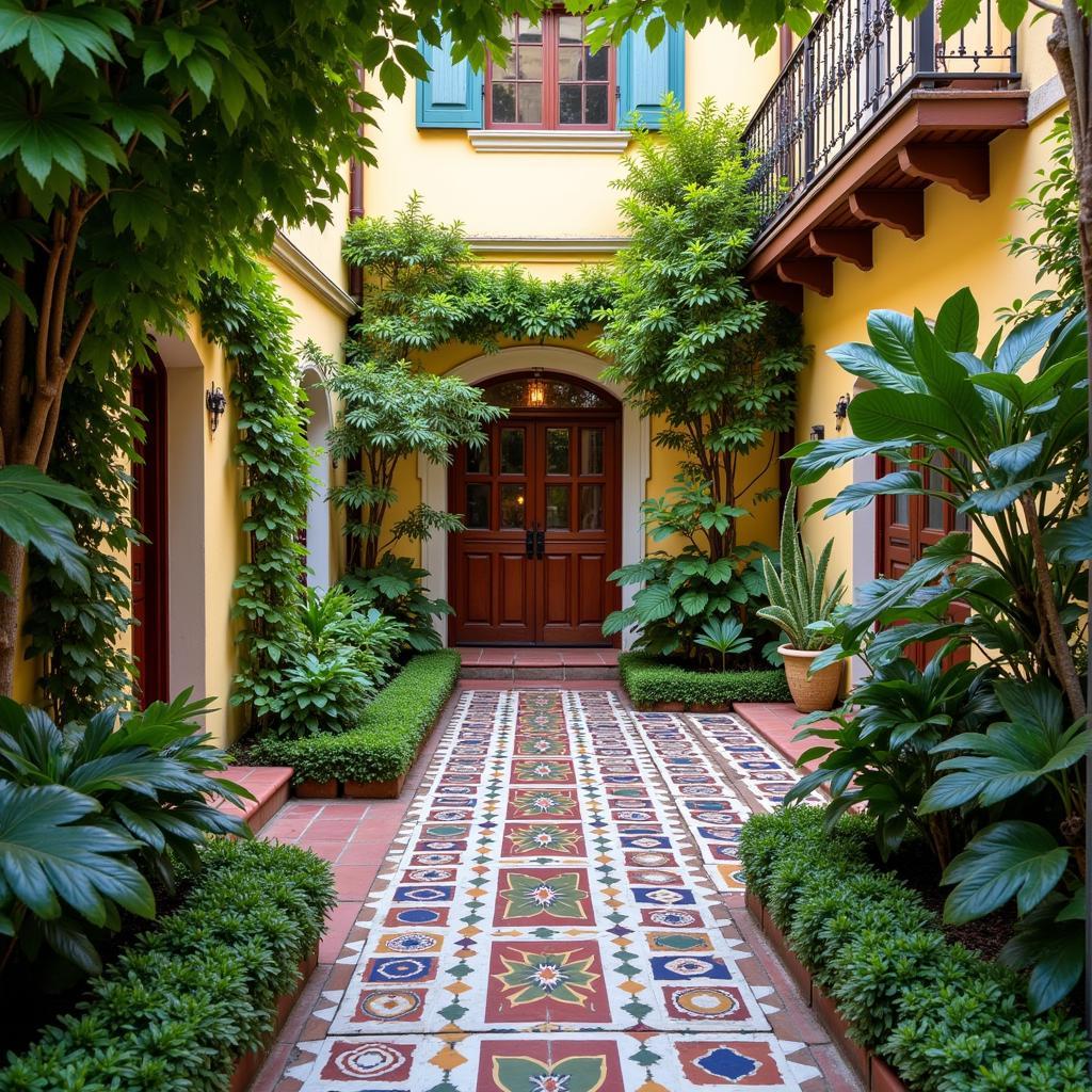 cozy spanish courtyard