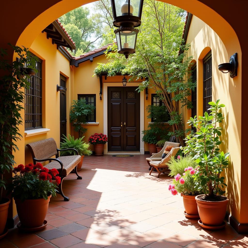 Traditional Spanish courtyard