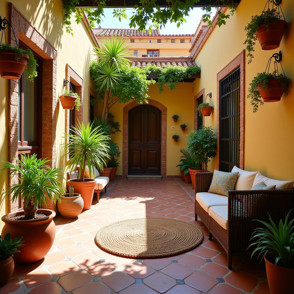 Tranquil Spanish Courtyard