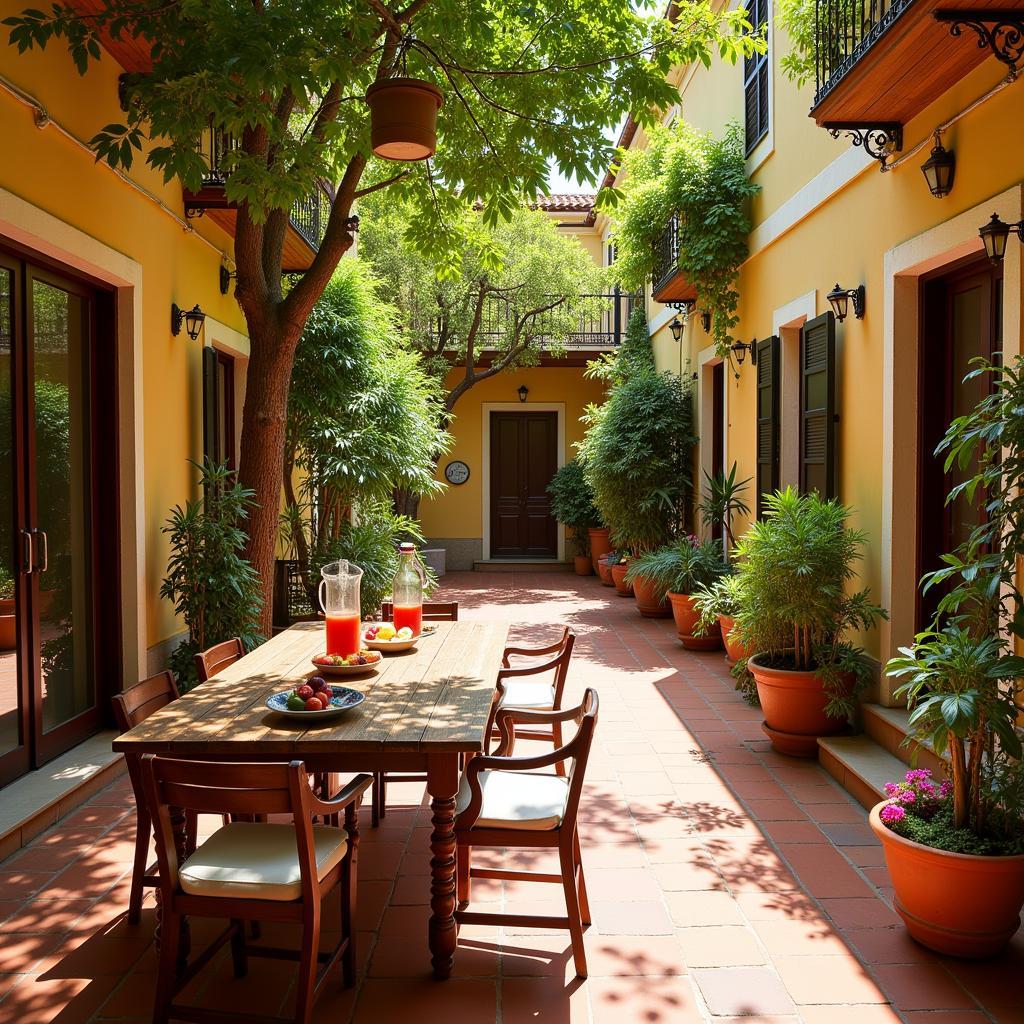 Tranquil Spanish Courtyard