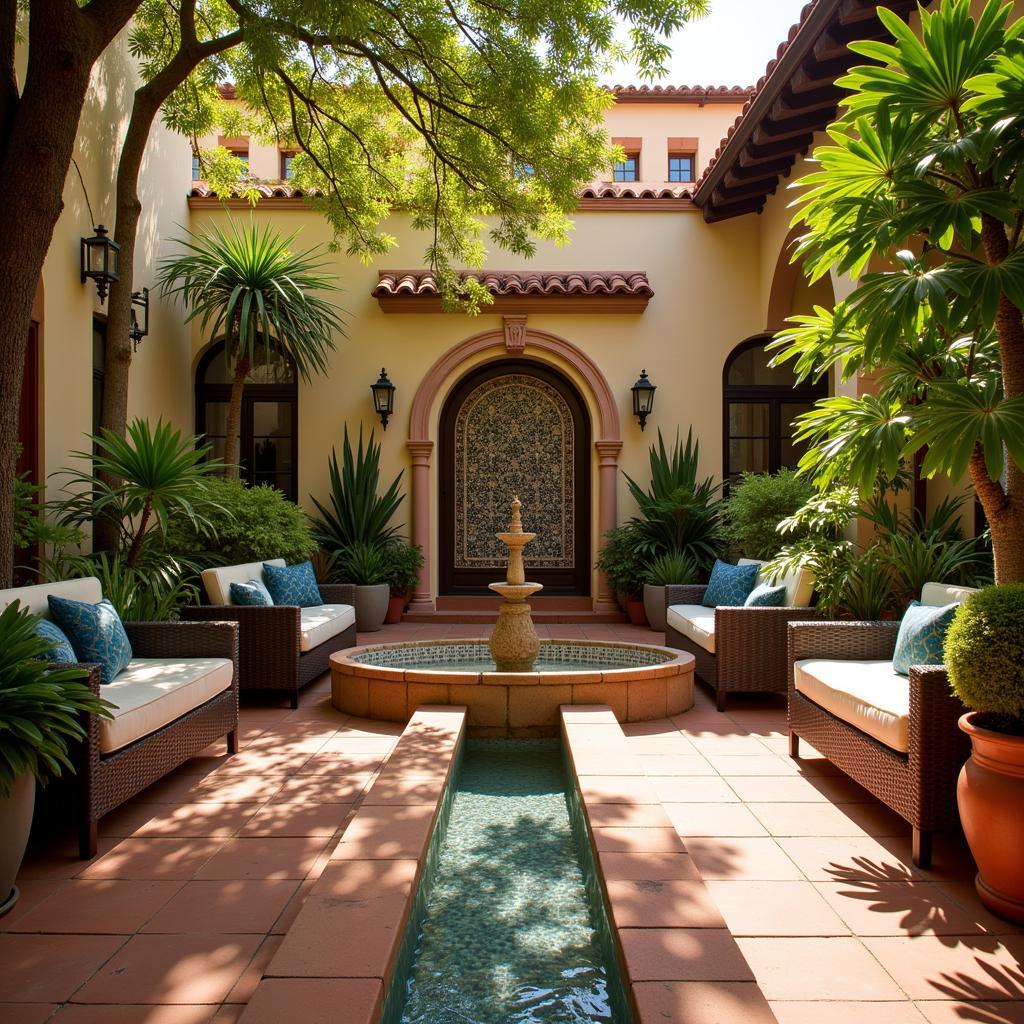 Tranquil Spanish Courtyard