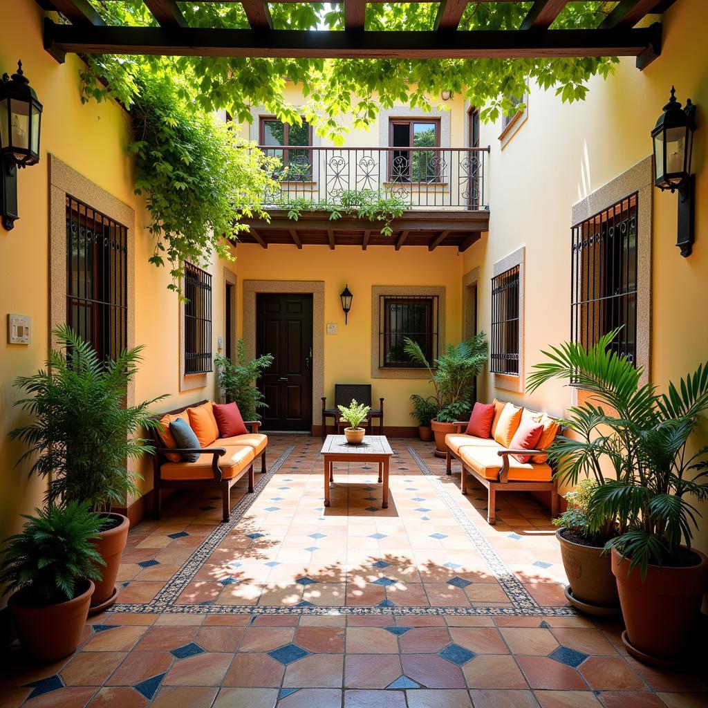 Cozy Spanish courtyard in Seville