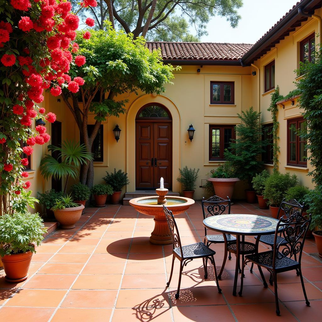 A Traditional Spanish Courtyard