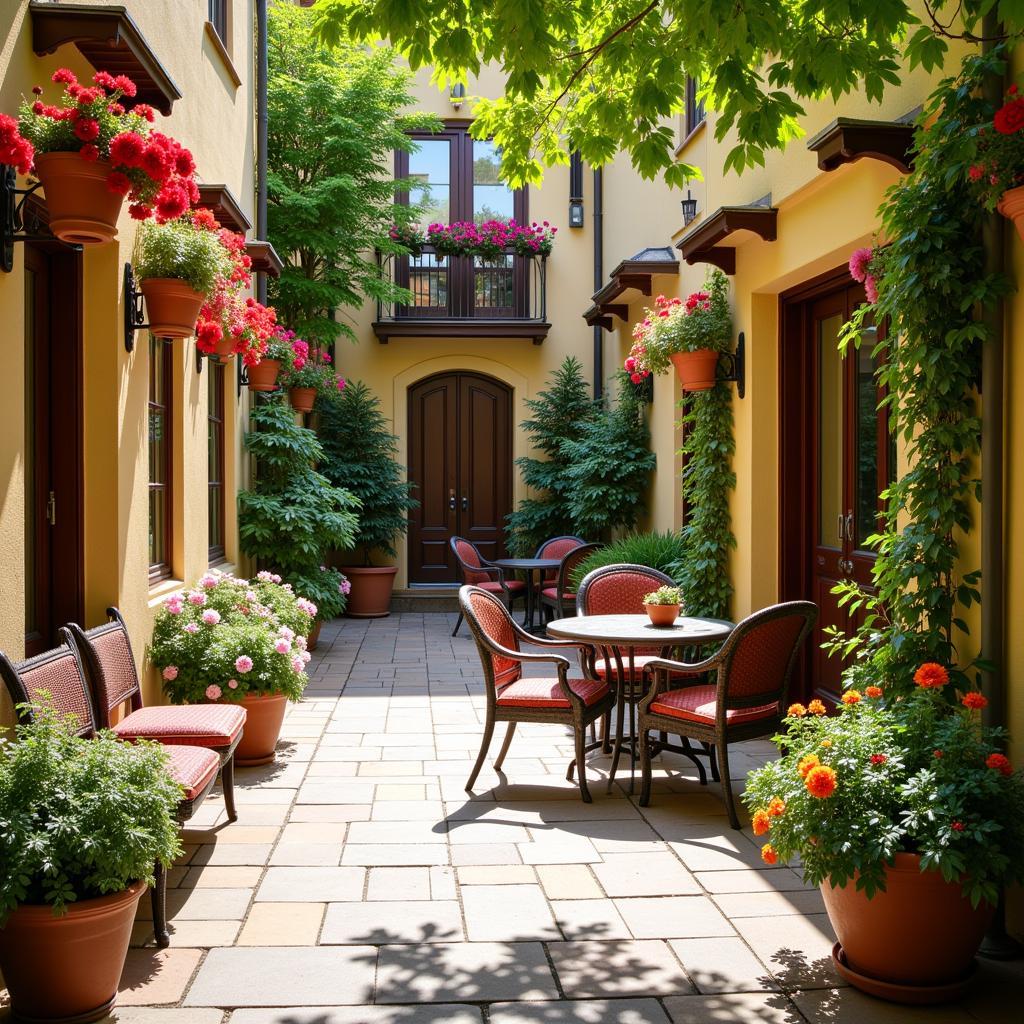 Tranquil Spanish Courtyard