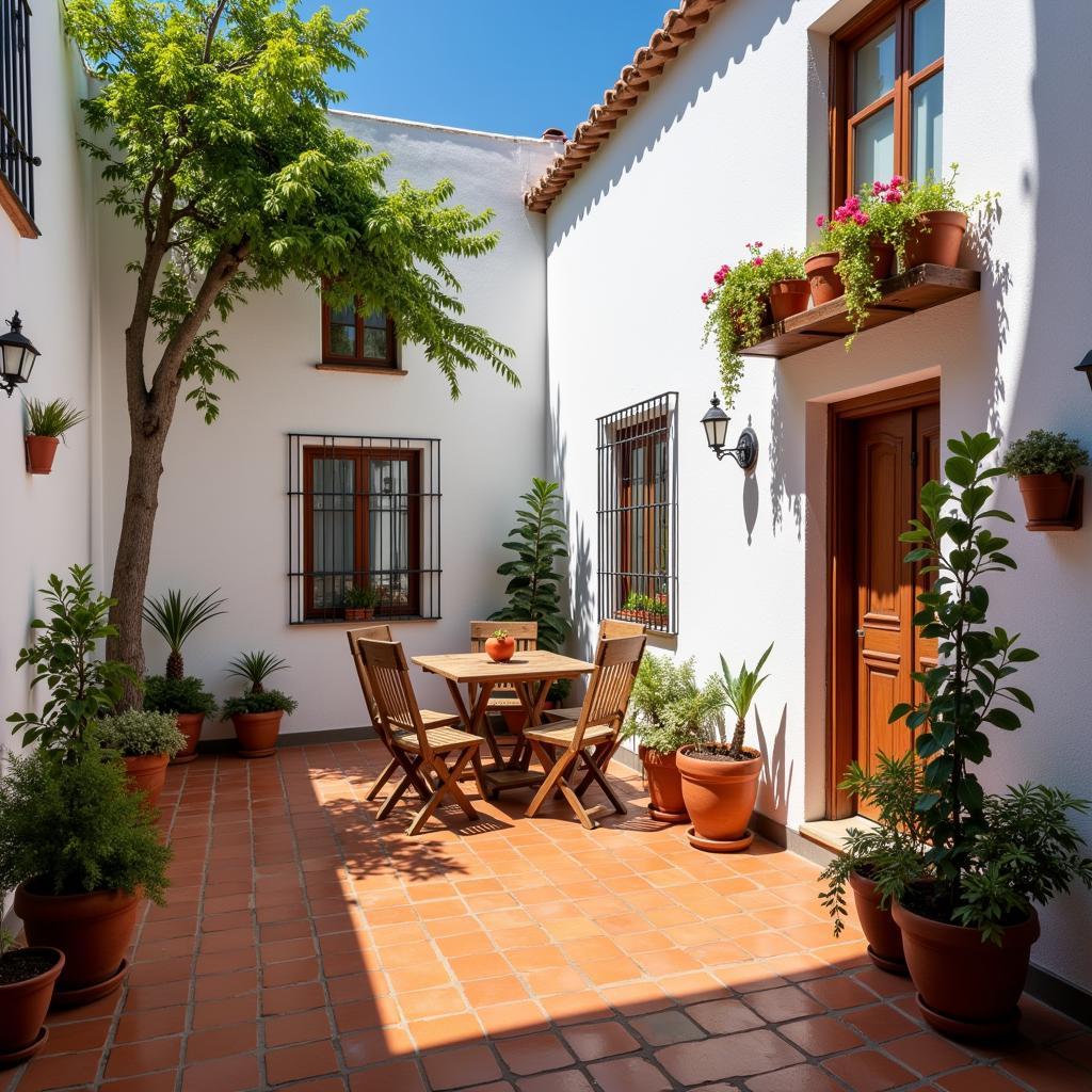 Tranquil Spanish Courtyard