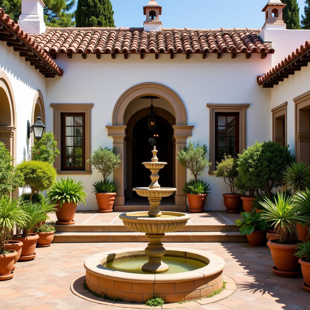 A Traditional Spanish Courtyard