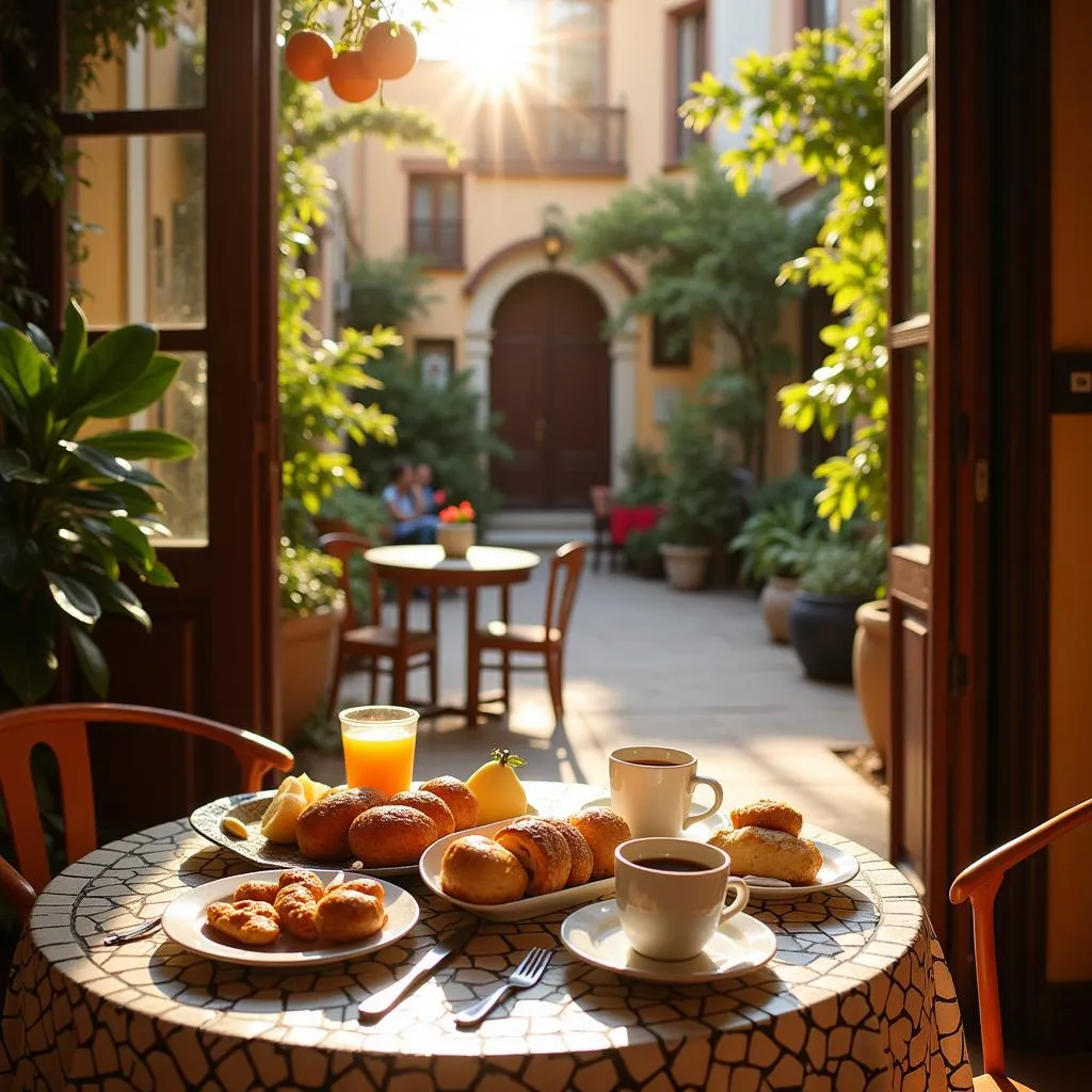 Spanish Courtyard Breakfast