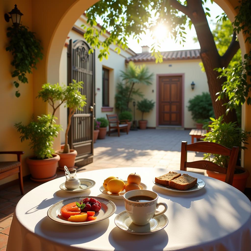 Spanish Courtyard Breakfast