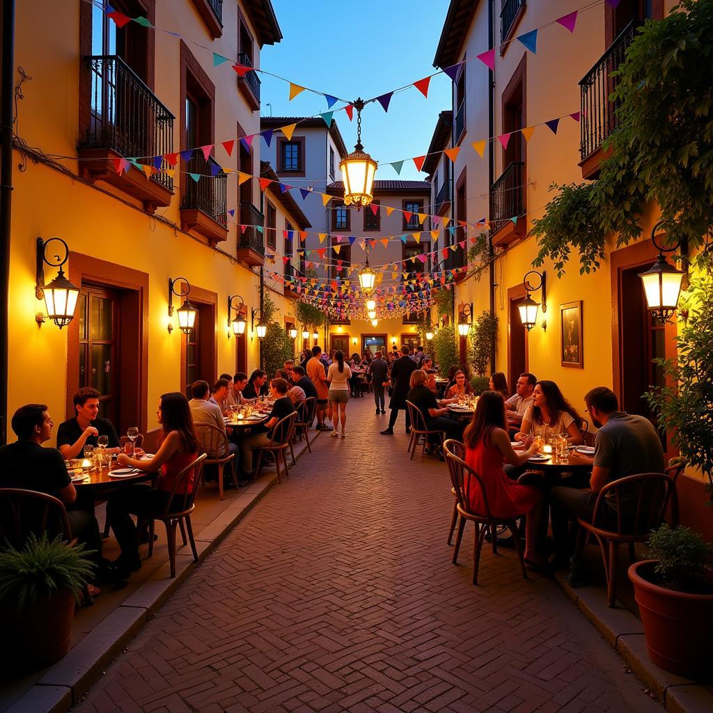 Festive Spanish Courtyard