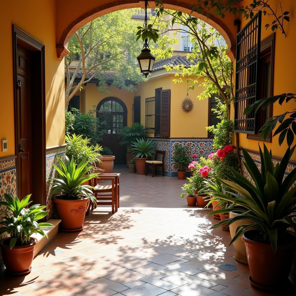 Picturesque Spanish courtyard