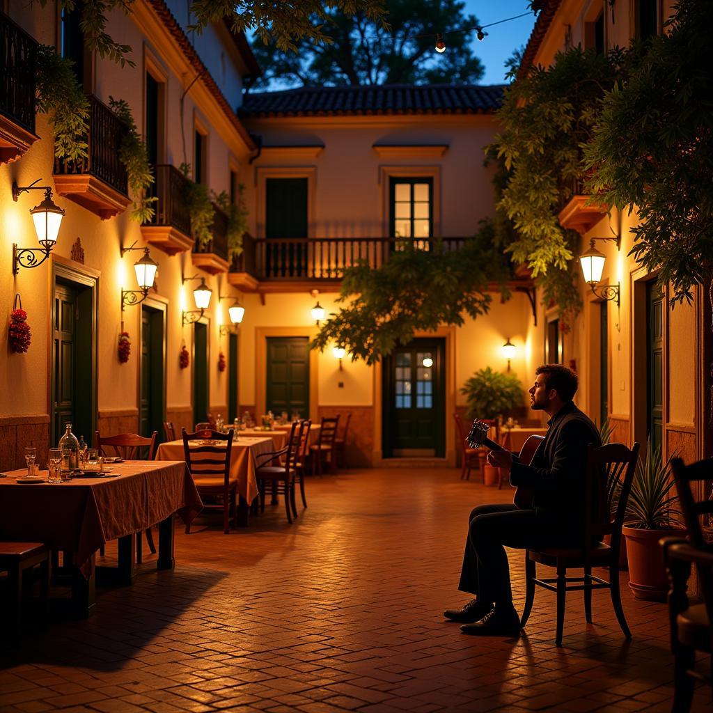 Evening in a Spanish Courtyard