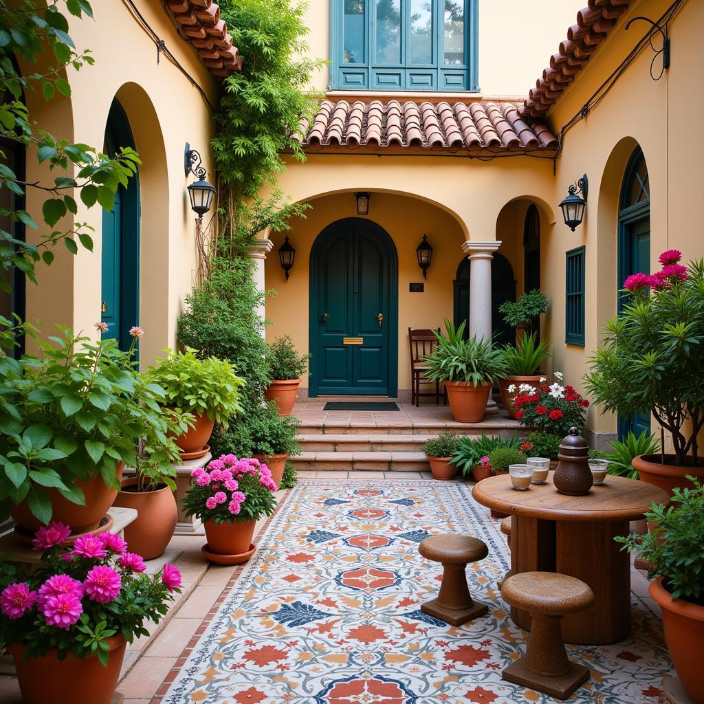 A Charming Spanish Courtyard Home